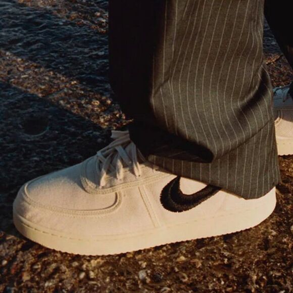 Nike x Stussy Vandal High Fossil DX5425-200 Shoes Sneakers Mens 8.5 US 42 EUR - Picture 5 of 12